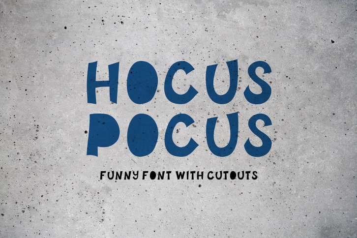 Hocus Pocus funny with cutouts Font Download