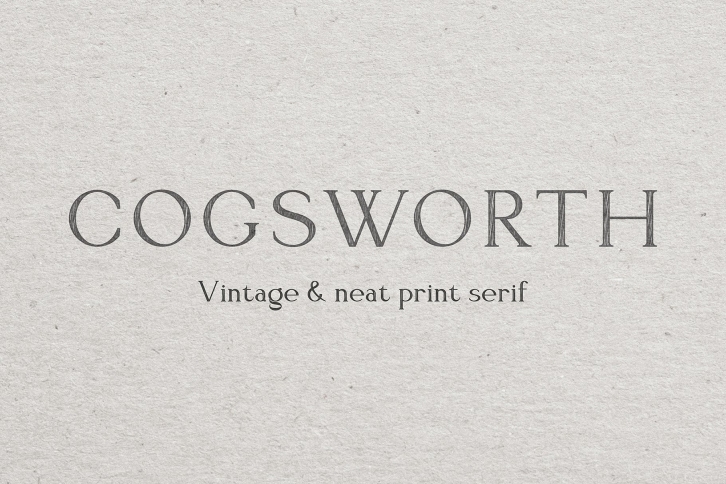 Neat serif Cogsworth Font Download