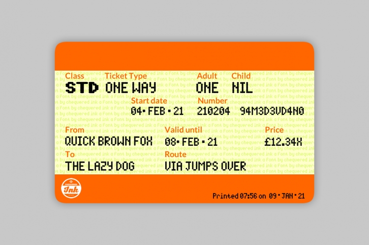 Spotted Rail Ticket Font Download