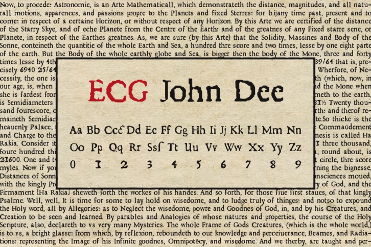 ECG John Dee Font Download