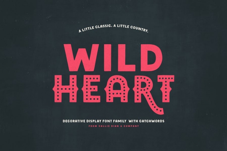 Wild Heart Decorative Display Family Font Download