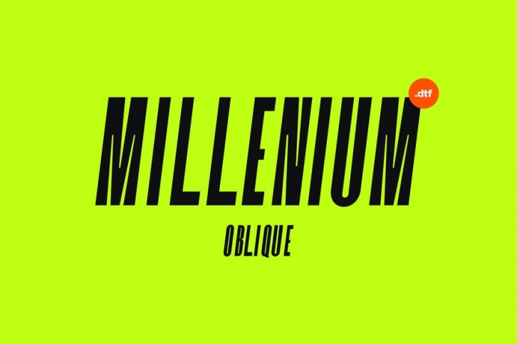 DTF Millenium Oblique Font Download