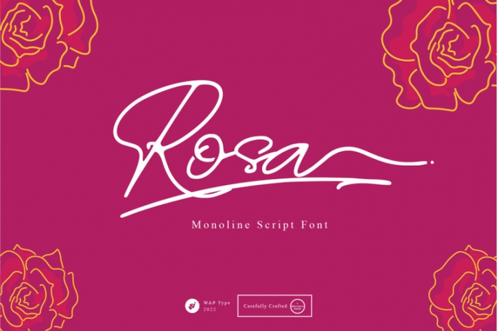 Rosa Signature typeface Font Download