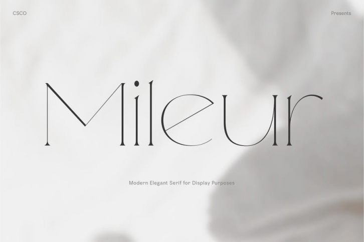 Mileur - Modern Elegant Serif Font Download