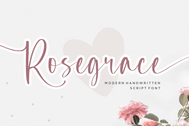 Rosegrace Modern Handwritten Script Font Download