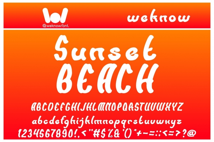 Sunset Beach Font Download