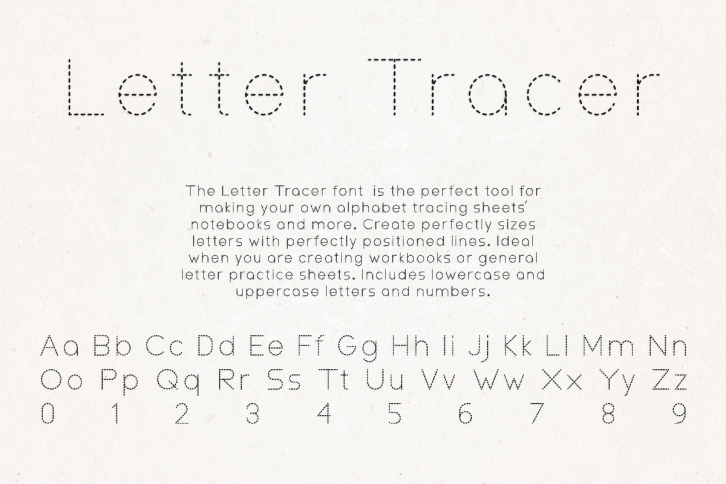 Letter Tracer Font Download