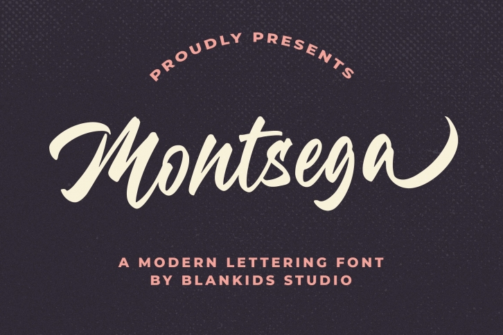 Montsega a Modern Lettering Font Download