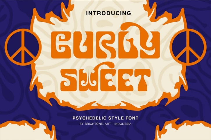 Curly Sweet - Psychedelic Style Font Download