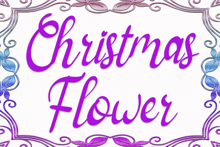 Christmas Flower Font Download