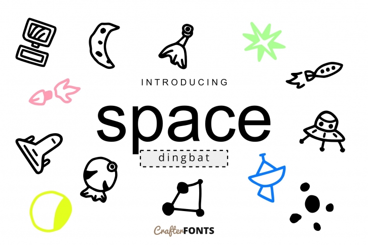 Space Doodle Dingbat Font Download