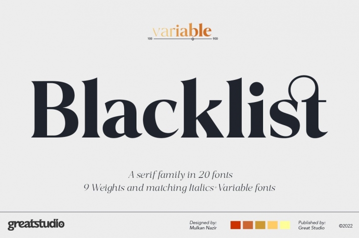 Blacklist Serif Family Font Download