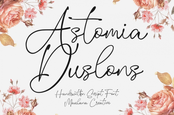 Astomia Duslons Handwritten Script Font Font Download