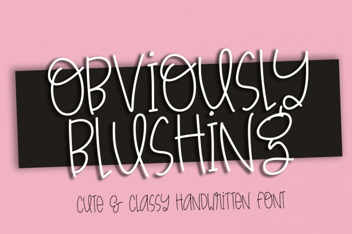 Obviously Blushing Handwritten Font Download