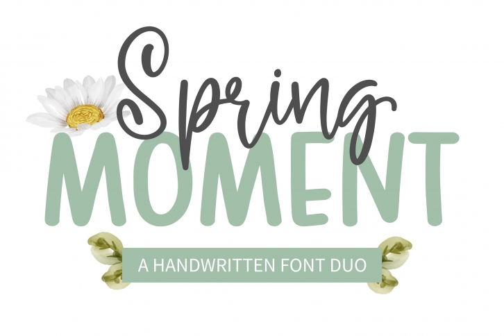 Spring Moment- A handwritten duo Font Download
