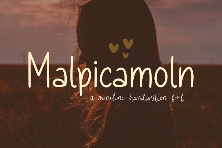 Malpicamoln A Monoline Handwritten Font Download