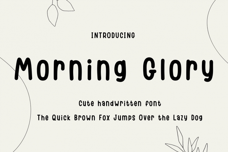 Morning Glory hand drawn Font Download