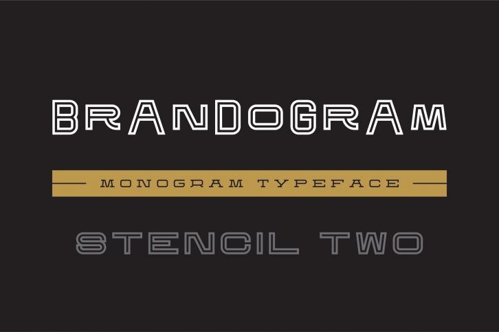 Brandogram Stencil Two Monogram Font Download