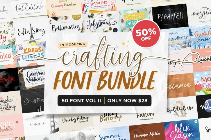 Crafting Bundle 50 s Font Download