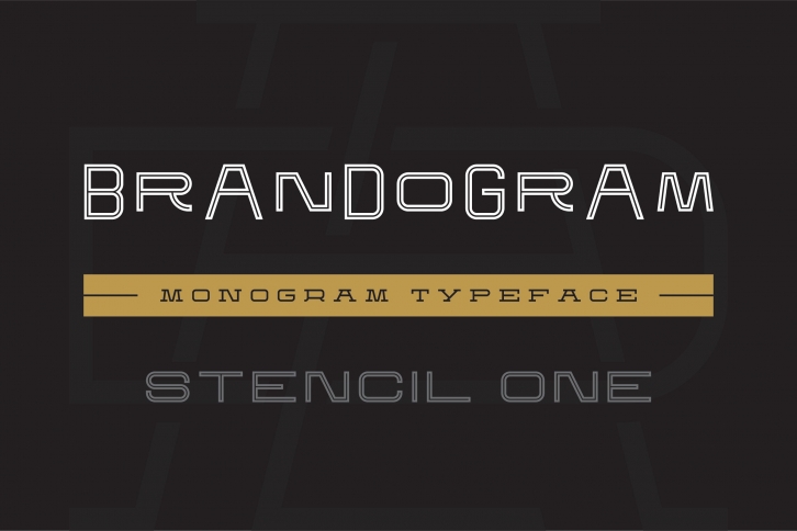 Brandogram Stencil One Monogram Font Download