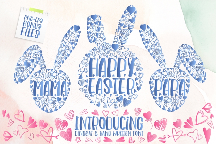 Happy Easter Papa Mama Font Download