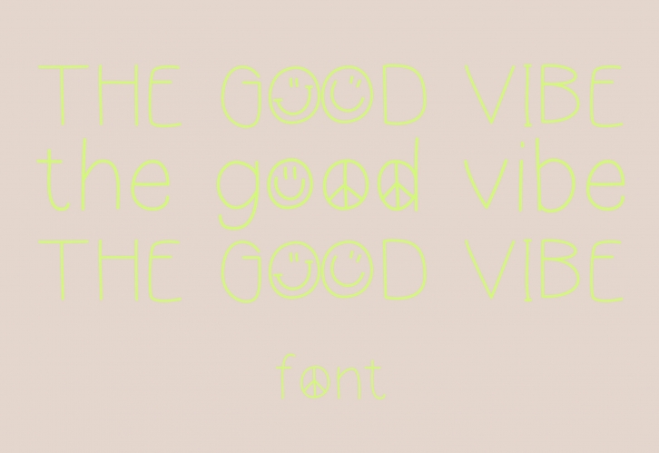 The Good Vibe / smiley peace Font Download