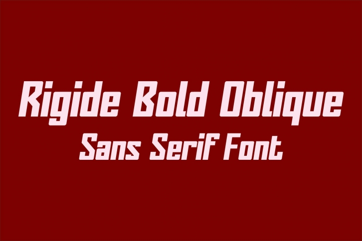 Rigide Bold Oblique Font Download