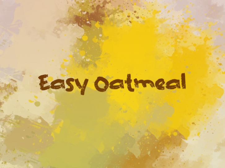 E Easy Oatmeal Font Download