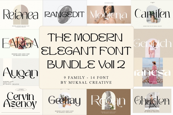 The modern elegant bundle voll 2 Font Download