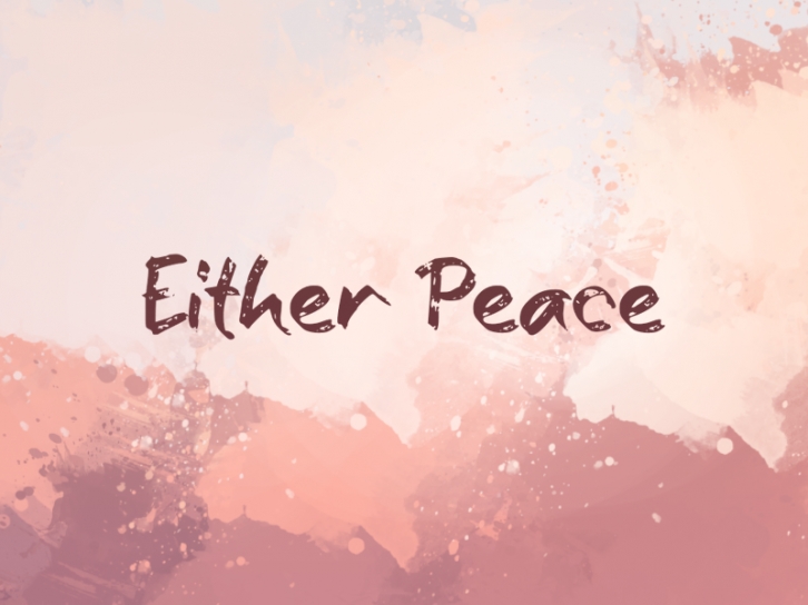 E Either Peace Font Download