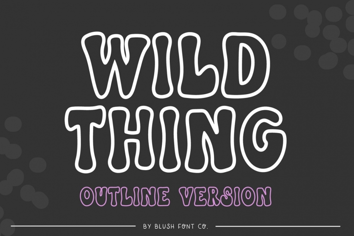 WILD THING OUTLINE Retro Font Download