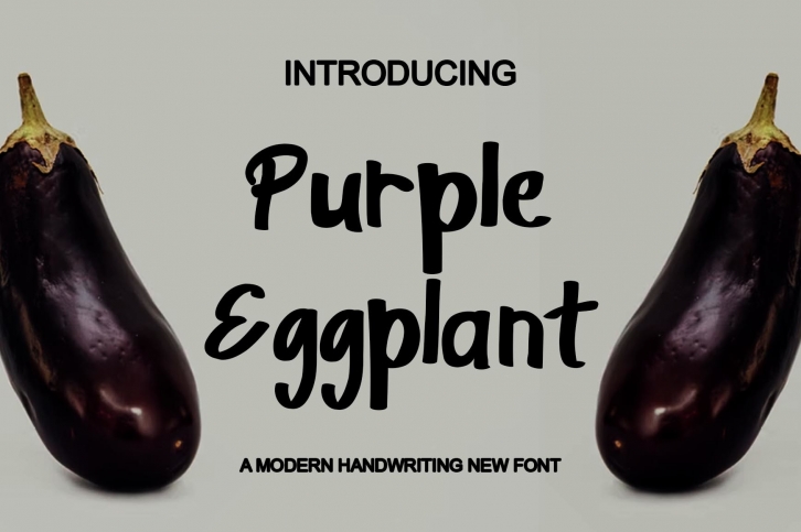 Purple Eggplant Font Download