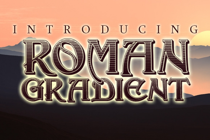 Roman Gradient Font Download