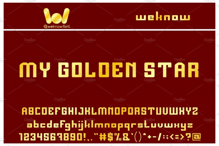 my golden star font Font Download