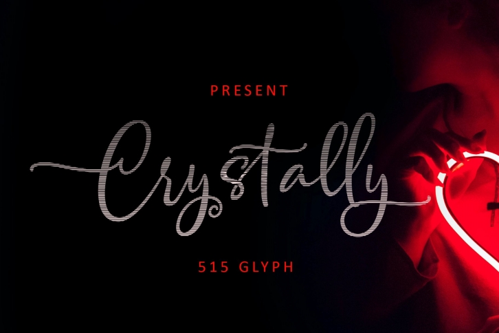 Crystally Gradient Slant Script Font Download