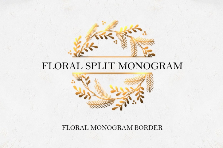 Floral Monogram Border Font Download