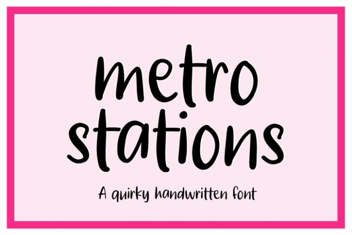 Metro stations Font Download