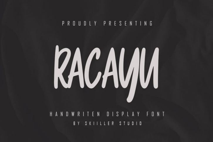 Racayu - Handwritten Display Font Font Download