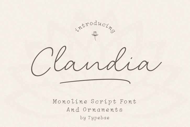 Clandia Monoline Scrip Font Download