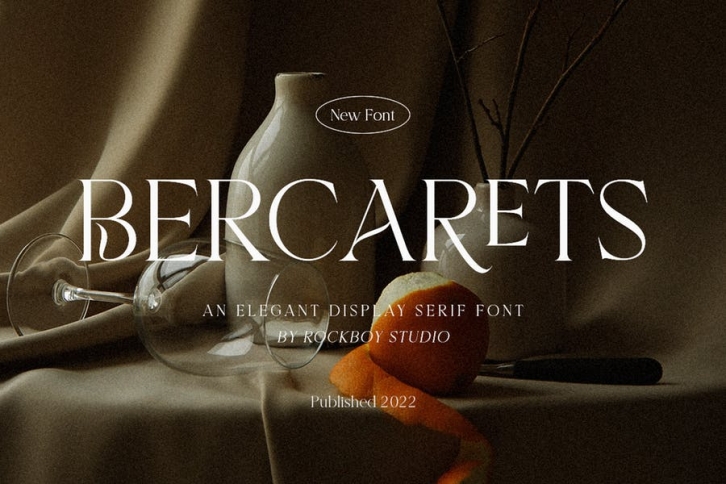 Bercarets - Elegant Display Serif Font Font Download
