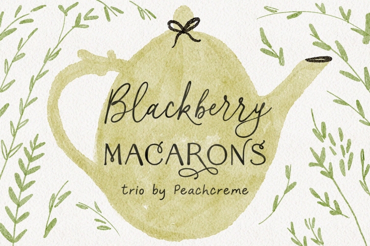 Blackberry Macarons Trio Font Download