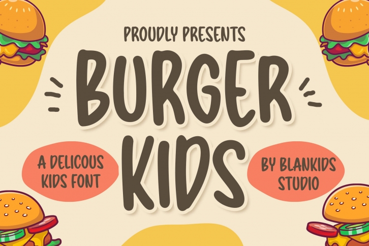 Burger Kids a Delicious Kids Font Download