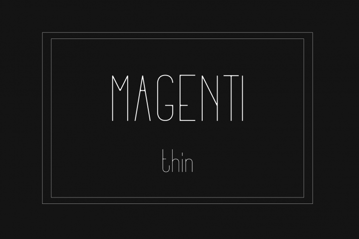 MAGENTI thin font Font Download