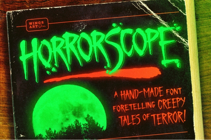 HorrorScope - A Hand-made Horror Font Font Download
