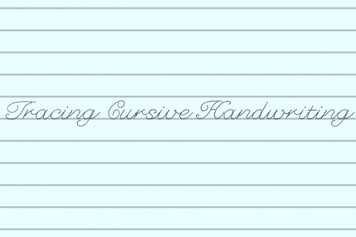 Tracing Cursive Handwriting font Font Download