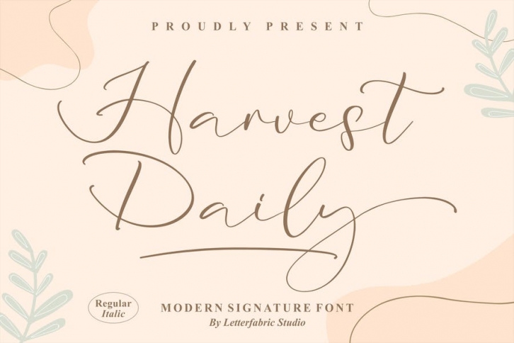 Harvest Daily Modern Signature Font Font Download