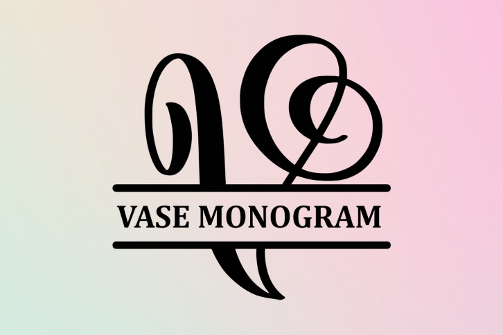 Vase Monogram Font Download