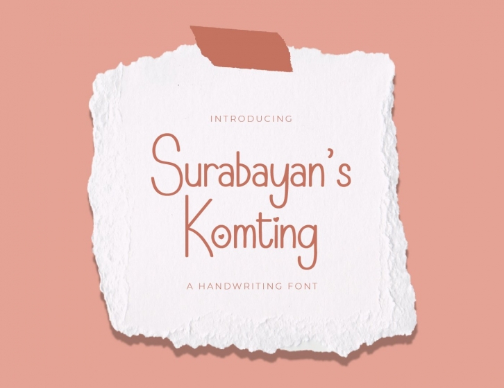 Surabayanâ€s Komting Script Font Download