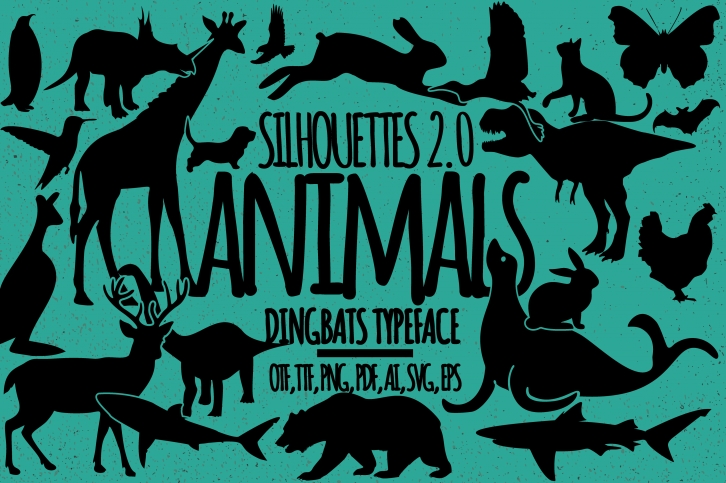 Animals Silhouettes Font Download