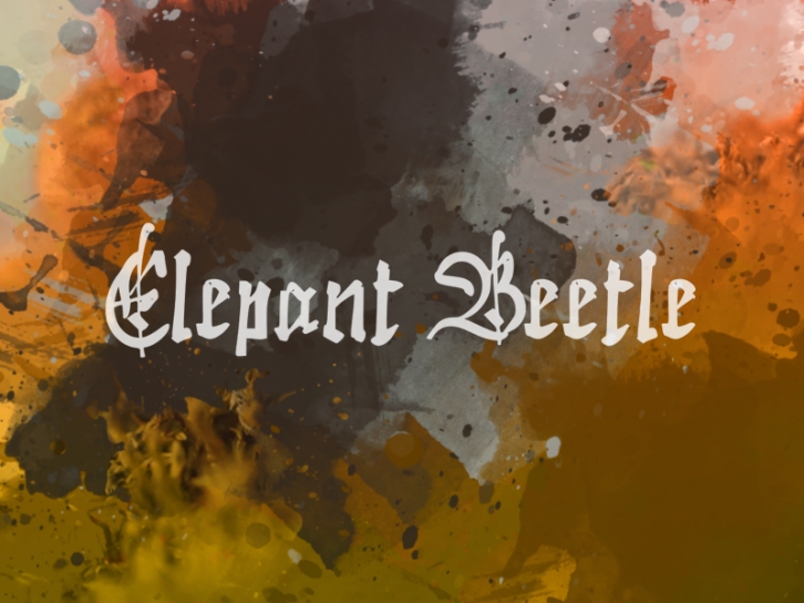 E Elephant Beetle Font Download